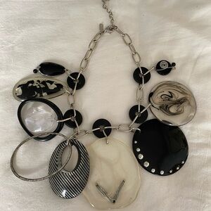 Treska Monochrome Statement Necklace